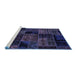 Sideview of Machine Washable Oriental Blue Modern Rug, wshabs5648blu