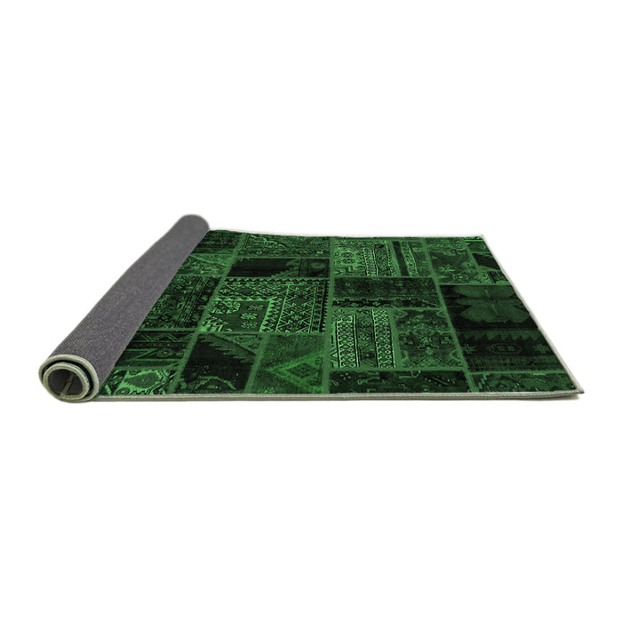 Sideview of Oriental Emerald Green Modern Rug, abs5648emgrn