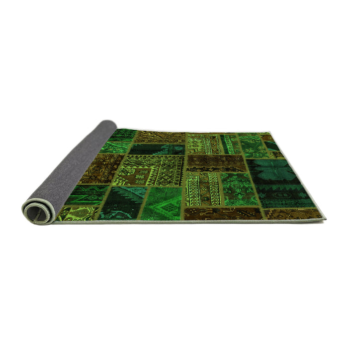 Sideview of Oriental Green Modern Rug, abs5648grn