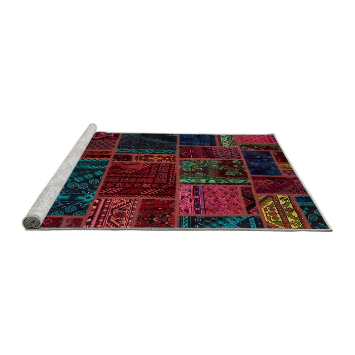 Sideview of Machine Washable Abstract Gray Rug, wshabs5649