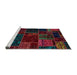 Sideview of Machine Washable Abstract Gray Rug, wshabs5649