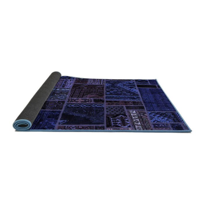 Sideview of Oriental Blue Modern Rug, abs5649blu