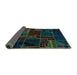 Sideview of Oriental Turquoise Modern Rug, abs5649turq