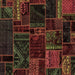 Square Machine Washable Oriental Brown Modern Rug, wshabs5649brn