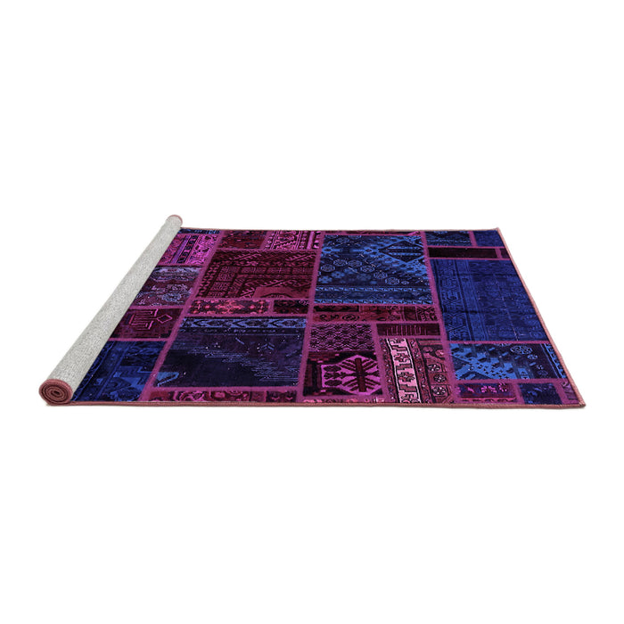 Sideview of Machine Washable Oriental Purple Modern Area Rugs, wshabs5649pur