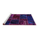 Sideview of Machine Washable Oriental Purple Modern Area Rugs, wshabs5649pur