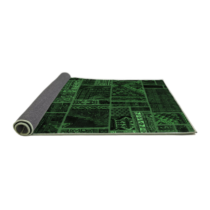 Sideview of Oriental Emerald Green Modern Rug, abs5649emgrn