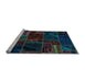 Sideview of Machine Washable Oriental Light Blue Modern Rug, wshabs5649lblu