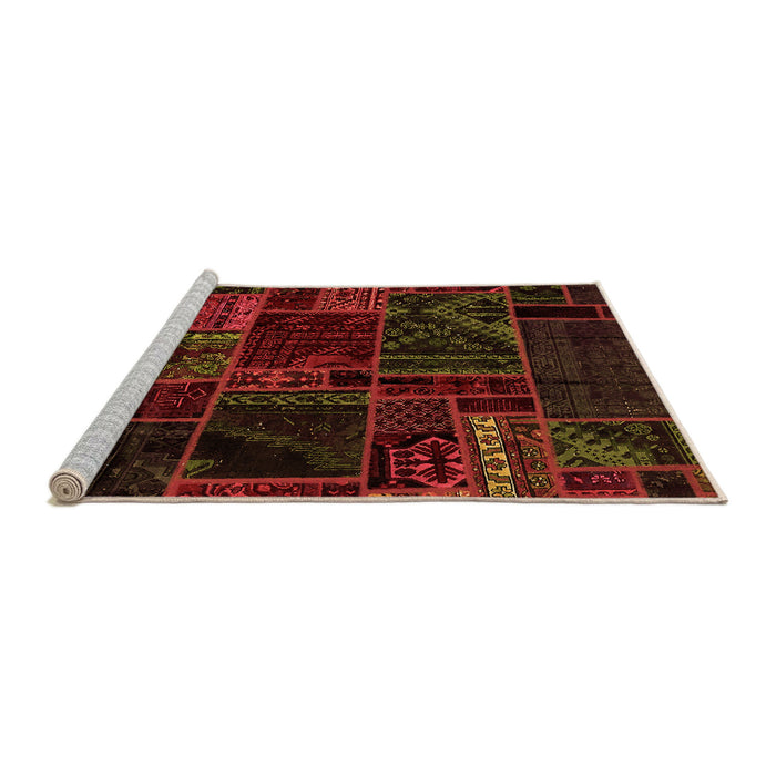 Sideview of Machine Washable Oriental Orange Modern Area Rugs, wshabs5649org