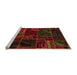 Sideview of Machine Washable Oriental Orange Modern Area Rugs, wshabs5649org