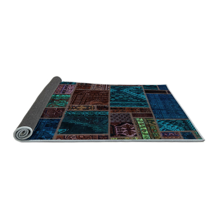 Sideview of Oriental Light Blue Modern Rug, abs5649lblu