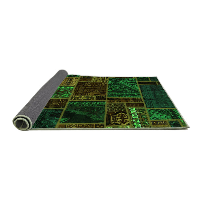 Sideview of Oriental Green Modern Rug, abs5649grn