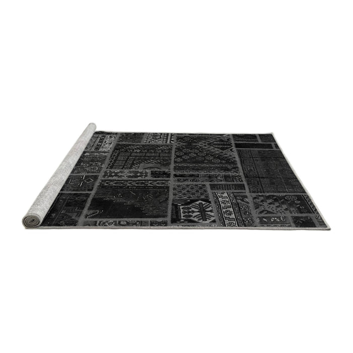 Sideview of Machine Washable Oriental Gray Modern Rug, wshabs5649gry