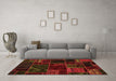 Machine Washable Oriental Orange Modern Area Rugs in a Living Room, wshabs5649org