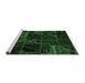 Sideview of Machine Washable Oriental Emerald Green Modern Area Rugs, wshabs5649emgrn