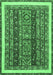 Machine Washable Abstract Emerald Green Modern Area Rugs, wshabs564emgrn