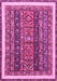 Machine Washable Abstract Pink Modern Rug, wshabs564pnk