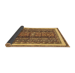 Sideview of Abstract Brown Modern Rug, abs564brn