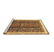 Sideview of Machine Washable Abstract Brown Modern Rug, wshabs564brn