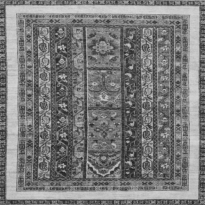 Square Abstract Gray Modern Rug, abs564gry