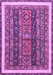 Machine Washable Abstract Purple Modern Area Rugs, wshabs564pur