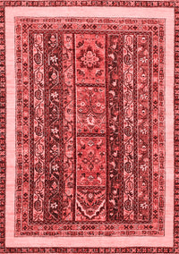 Abstract Red Modern Rug, abs564red