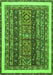 Machine Washable Abstract Green Modern Area Rugs, wshabs564grn