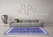 Machine Washable Abstract Blue Modern Rug in a Living Room, wshabs564blu