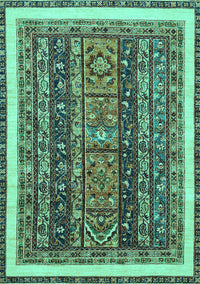 Abstract Turquoise Modern Rug, abs564turq