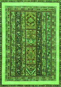 Abstract Green Modern Rug, abs564grn