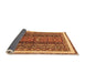 Sideview of Abstract Orange Modern Rug, abs564org