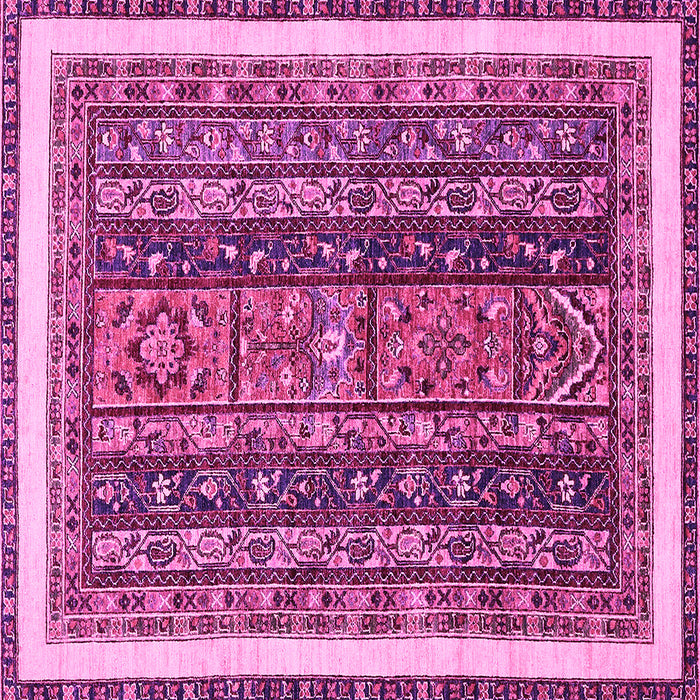 Square Abstract Pink Modern Rug, abs564pnk
