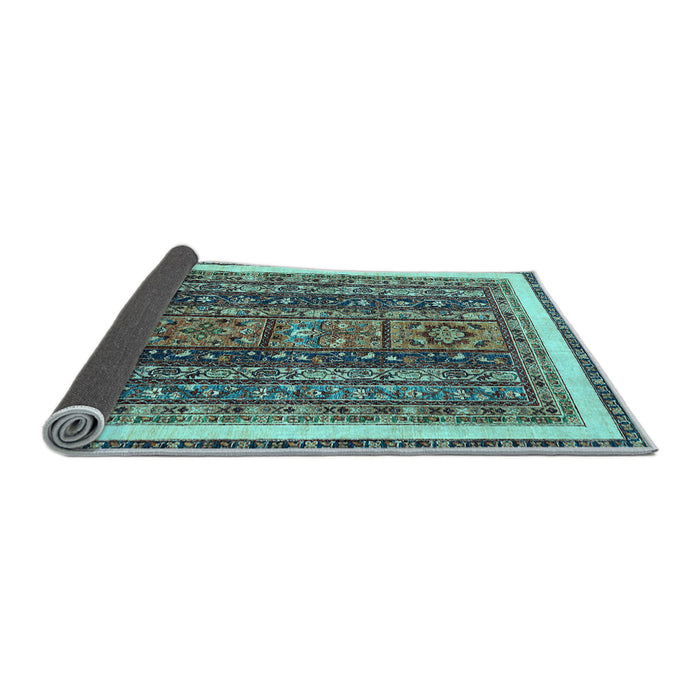 Sideview of Abstract Light Blue Modern Rug, abs564lblu