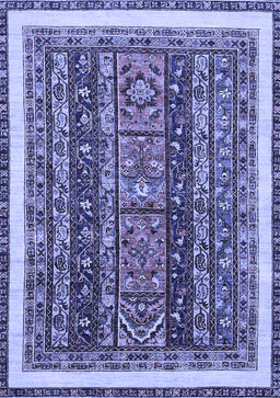 Abstract Blue Modern Rug, abs564blu