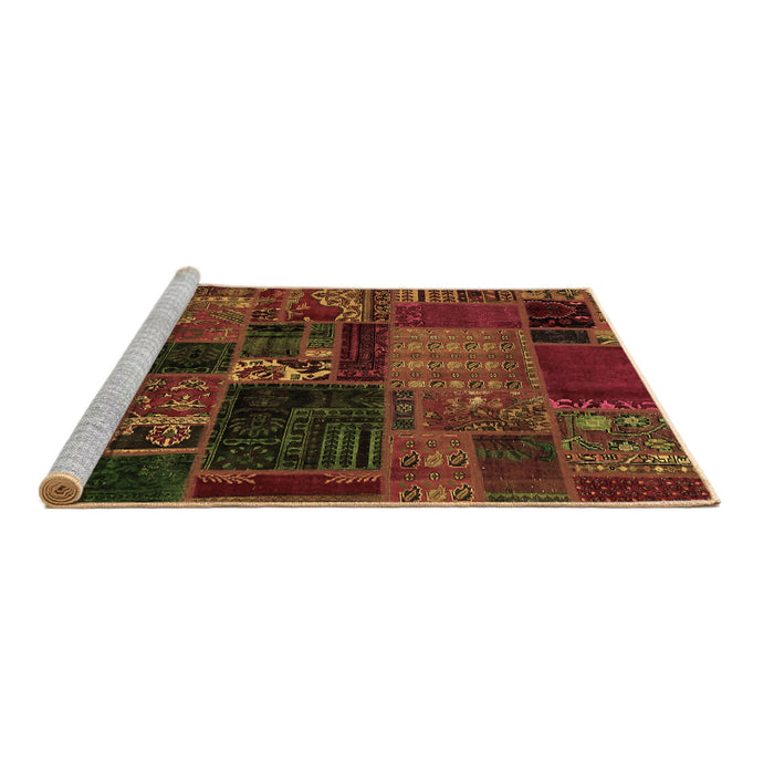Sideview of Machine Washable Oriental Brown Modern Rug, wshabs5650brn
