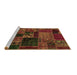 Sideview of Machine Washable Oriental Brown Modern Rug, wshabs5650brn