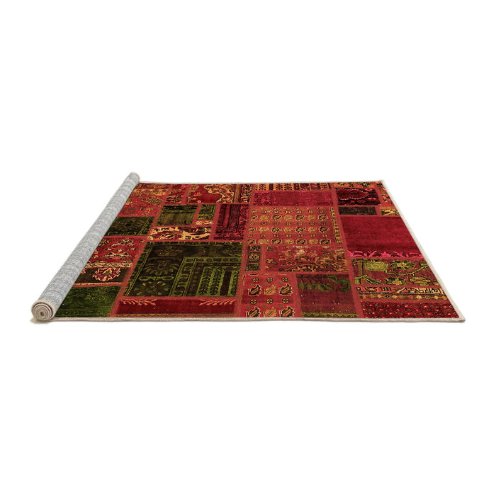 Sideview of Machine Washable Oriental Orange Modern Area Rugs, wshabs5650org