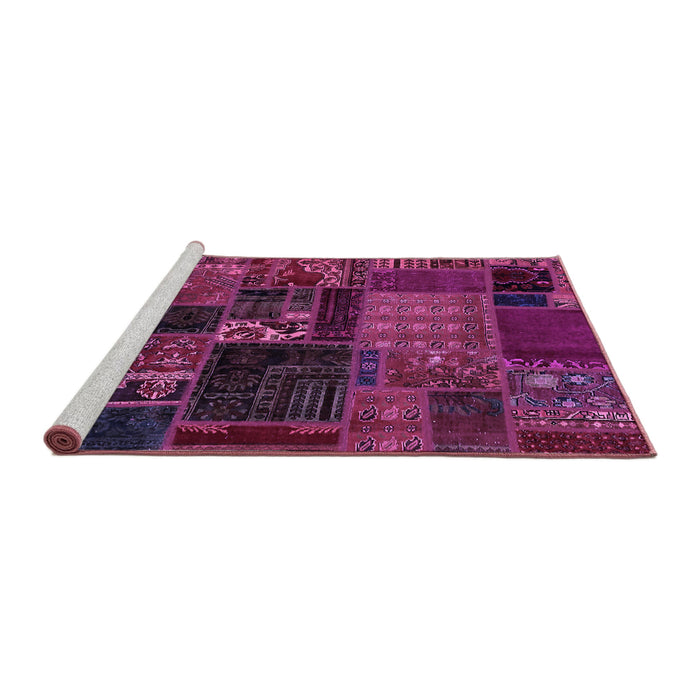 Sideview of Machine Washable Oriental Purple Modern Area Rugs, wshabs5650pur