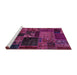 Sideview of Machine Washable Oriental Purple Modern Area Rugs, wshabs5650pur