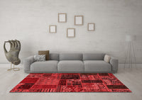 Machine Washable Oriental Red Modern Rug, wshabs5650red