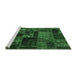 Sideview of Machine Washable Oriental Emerald Green Modern Area Rugs, wshabs5650emgrn