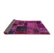 Sideview of Oriental Purple Modern Rug, abs5650pur