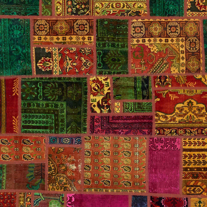 Machine Washable Abstract Tomato Red Rug, wshabs5650