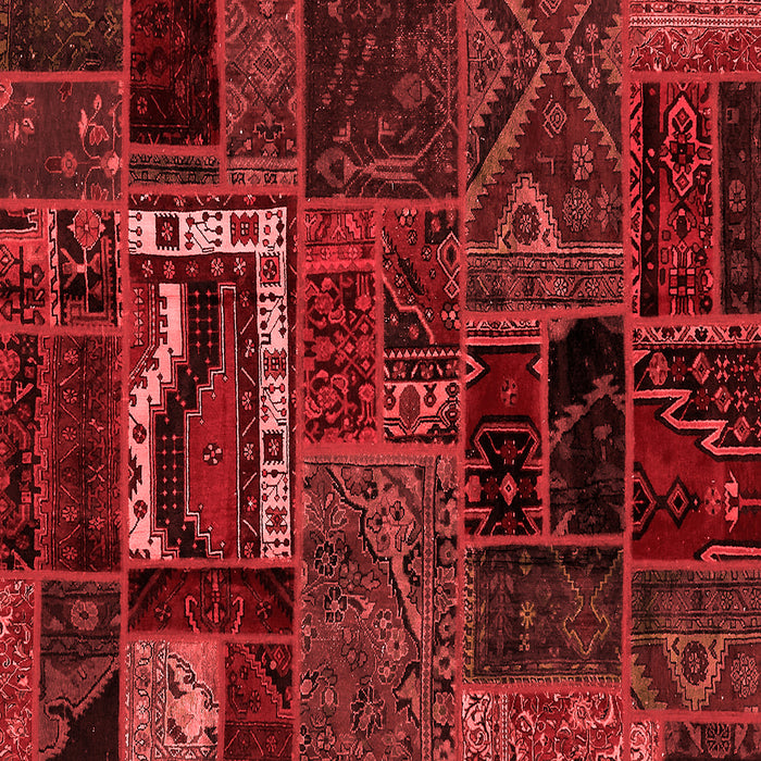 Machine Washable Oriental Red Modern Rug, wshabs5651red