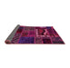 Sideview of Oriental Pink Modern Rug, abs5651pnk