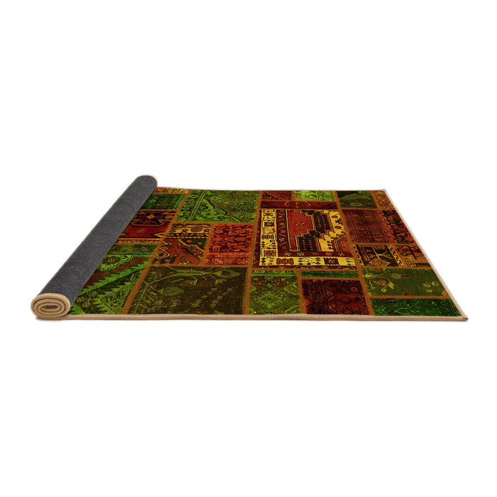 Sideview of Oriental Yellow Modern Rug, abs5651yw