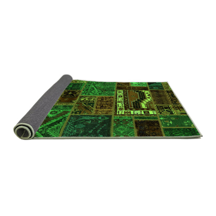 Sideview of Oriental Green Modern Rug, abs5651grn