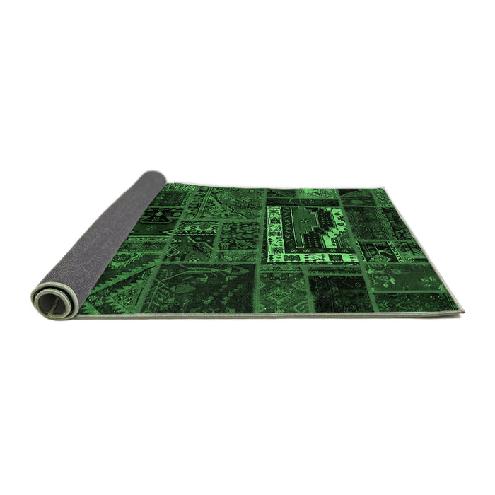 Sideview of Oriental Emerald Green Modern Rug, abs5651emgrn
