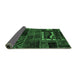 Sideview of Oriental Emerald Green Modern Rug, abs5651emgrn