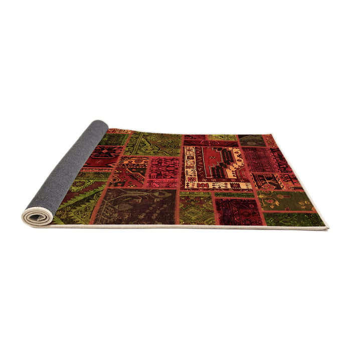 Sideview of Oriental Orange Modern Rug, abs5651org